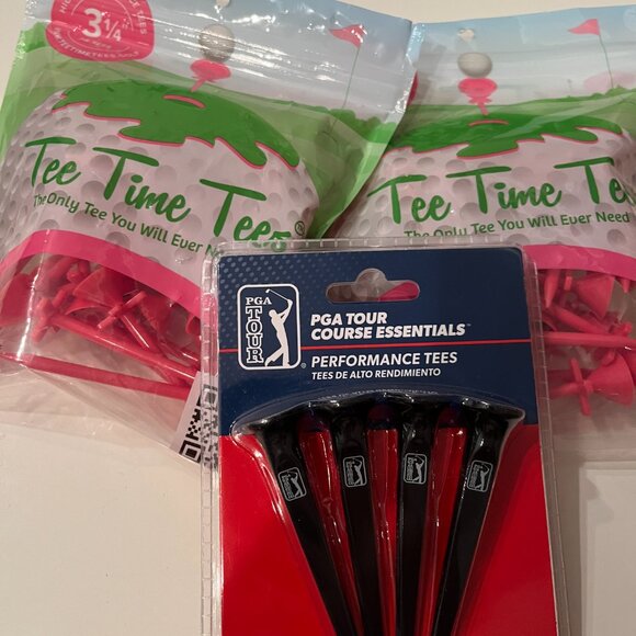 Golf Tee Bundle PGA Tour and Tee Time Performance Tees (new/m/x) - Picture 6 of 9